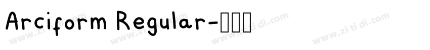 Arciform Regular字体转换